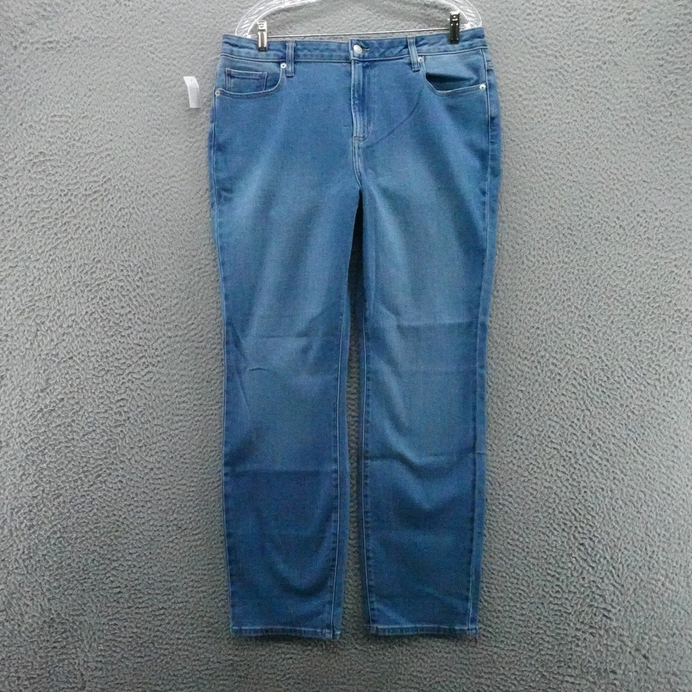 Members Mark Women High Rise Straight Leg Jeans Medium Wash Size 14 NEW